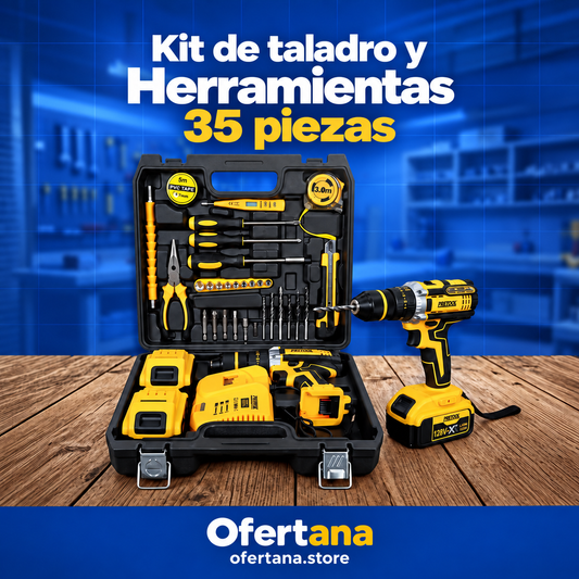 Kit Taladro y Herramientas 35 Piezas
